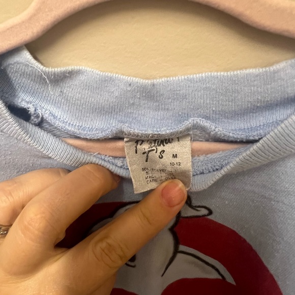 Vintage 1980s Kids size 10-12 Ghostbuster Airbrushed Baby Blue sweatshirt - Picture 4 of 6
